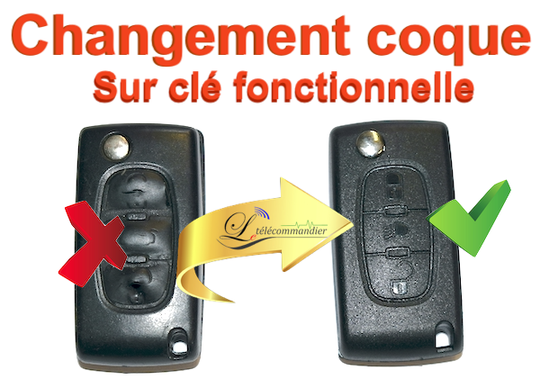 Changement Boîtier 407 - 507 - 607 - 3 boutons