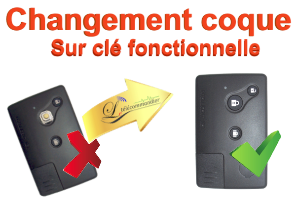 Changement de coque carte 3 touches Nissan