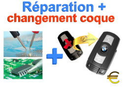 Réparation changement de coque 3 boutons-1 E81, E82, E87, E88 Serie 3 E90, E91, E92, E93 Serie 5 E60, E61 Serie 6 E63, E64 Serie 7 E65, E66, E67, E68 Serie X E70 X5, E71, E72 X6