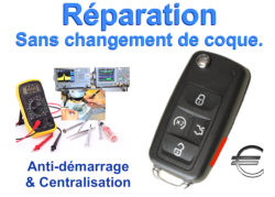 Réparation d'une clé Volkswagen 5 touches à empreinte pliante