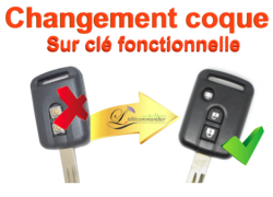 Changement de coque clé fixe 3 touches Nats modele 3