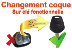 Changement Coque, clé  gamme SUPERIEURE, Porsche 3 boutons