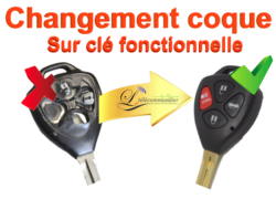 Changement Boîtier Clé 4 boutons Toyota modele 2