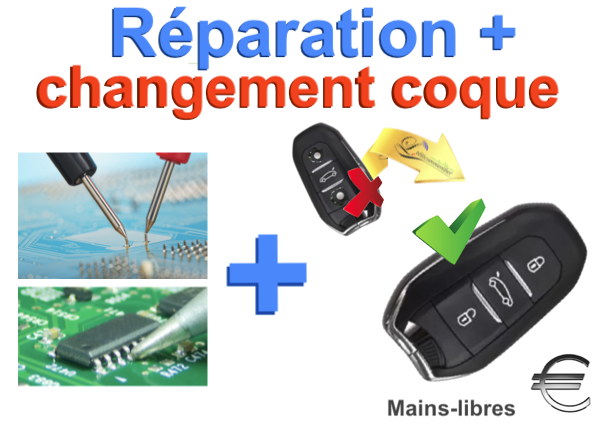 Réparation changement de coque  3 boutons-c4-c4picasso-c4 grand picasso